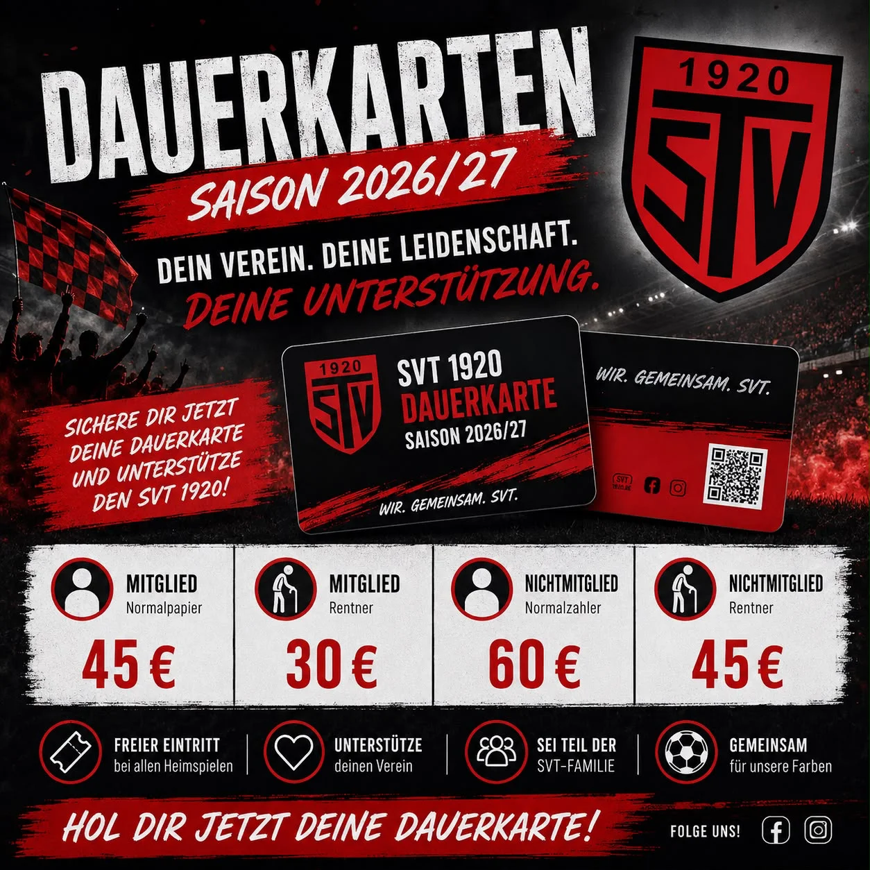Dauerkarten 2026/27 jetzt erhältlich