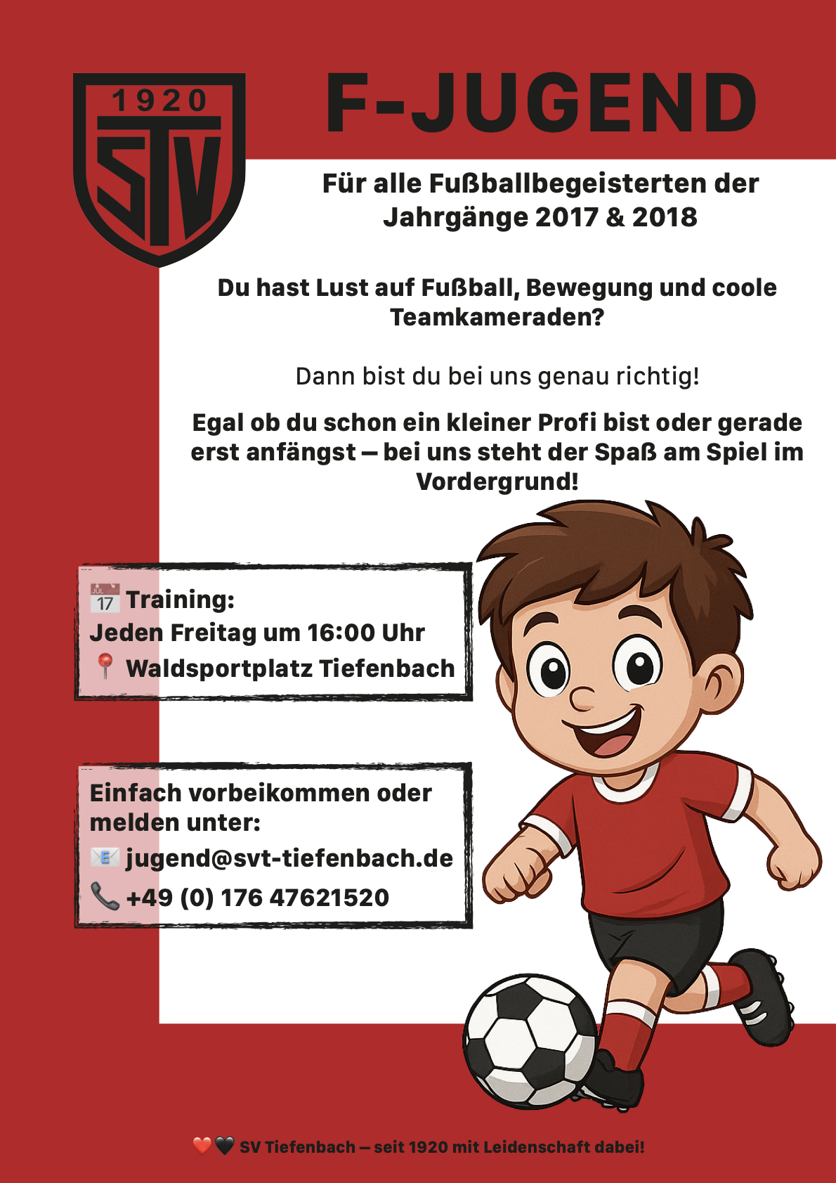 Der SVT mit eigener F-Jugend in Saison 25/26